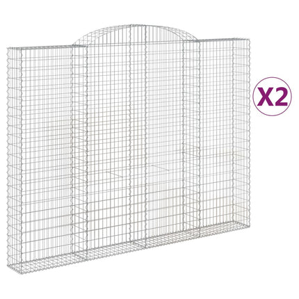 Cesti Gabbioni ad Arco 2 pz 300x30x220/240 cm Ferro Zincato