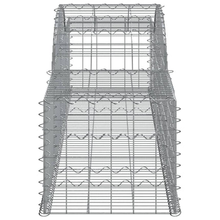 Cesti Gabbioni ad Arco 3 pz 300x50x40/60 cm Ferro Zincato