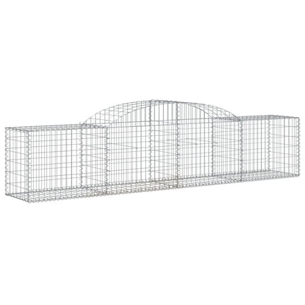Cesti Gabbioni ad Arco 2 pz 300x50x60/80 cm Ferro Zincato