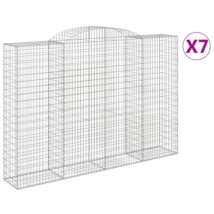 Cesti Gabbioni ad Arco 7 pz 300x50x200/220 cm Ferro Zincato