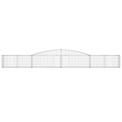 Cesti Gabbioni ad Arco 15 pz 400x30x40/60 cm Ferro Zincato