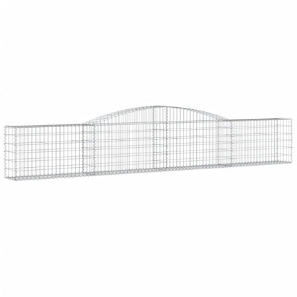 Cesti Gabbioni ad Arco 3 pz 400x30x60/80 cm Ferro Zincato