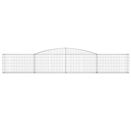 Cesti Gabbioni ad Arco 3 pz 400x30x60/80 cm Ferro Zincato