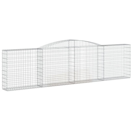 Cesti Gabbioni ad Arco 8 pz 400x30x100/120 cm Ferro Zincato