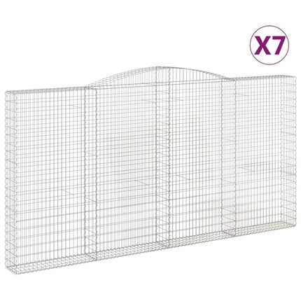 Cesti Gabbioni ad Arco 7 pz 400x30x200/220 cm Ferro Zincato
