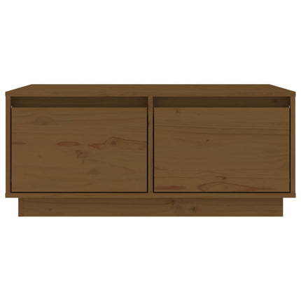 Tavolino da Salotto ambra 80x50x35 cm Legno Massello di Pino