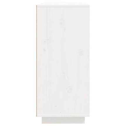 Credenza Bianca 60x35x80 cm in Legno Massello di Pino