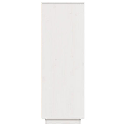 Credenza Bianca 60x40x116,5 cm in Legno Massello di Pino