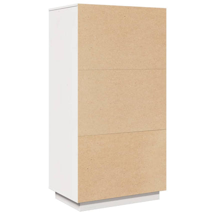 Credenza Bianca 60x40x116,5 cm in Legno Massello di Pino