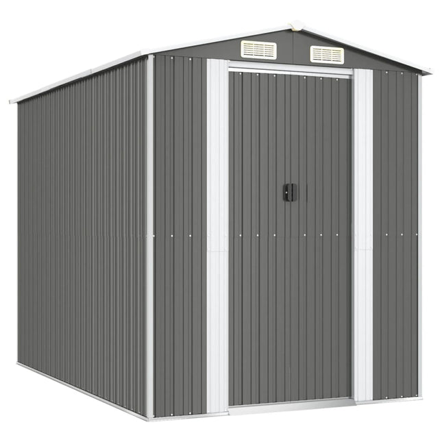 Capanno da Giardino Grigio Chiaro 192x274x223cm Acciaio Zincato