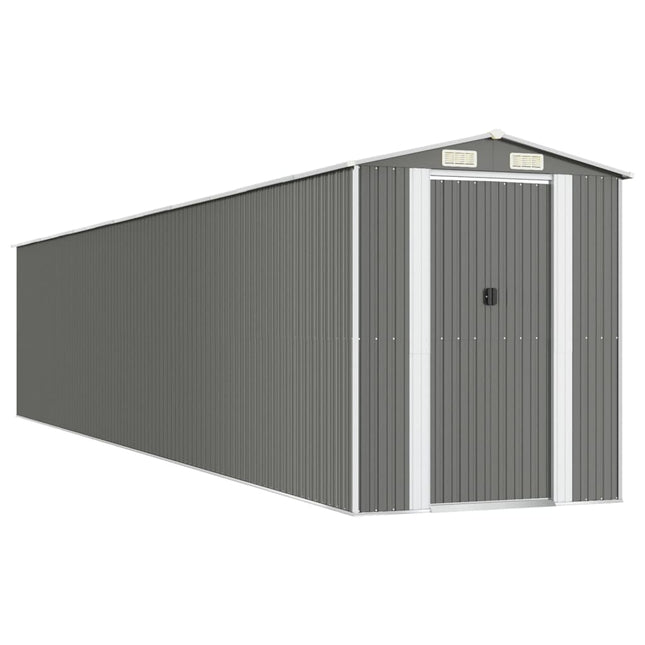 Capanno Giardino Grigio Chiaro 192x1021x223 cm Acciaio Zincato
