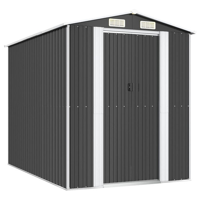 Capanno da Giardino Antracite 192x274x223 cm in Acciaio Zincato