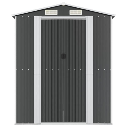 Capanno da Giardino Antracite 192x357x223 cm in Acciaio Zincato