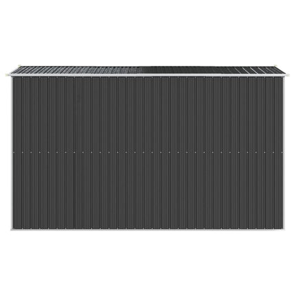 Capanno da Giardino Antracite 192x357x223 cm in Acciaio Zincato