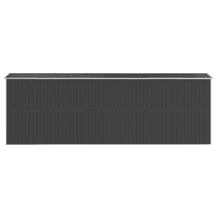 Capanno da Giardino Antracite 192x606x223 cm in Acciaio Zincato