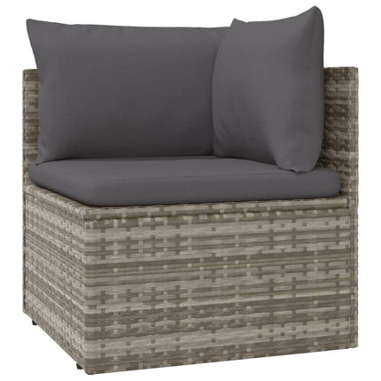 Poltrona Angolare Giardino Cuscino Grigio 57x57x56cm Polyrattan