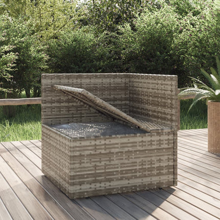 Poltrona Angolare Giardino Cuscino Grigio 57x57x56cm Polyrattan