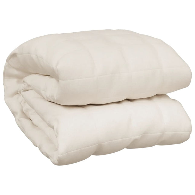 Coperta Ponderata Crema Chiaro 220x260 cm 15 kg Tessuto