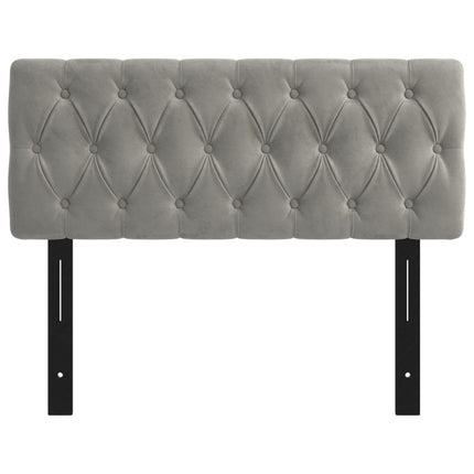 Testiera Grigio Chiaro 100x7x78/88 cm in Velluto