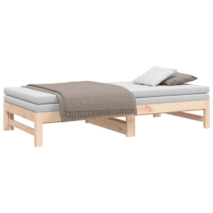 Dormeuse Estraibile 2x(90x190) cm Legno Massello di Pino