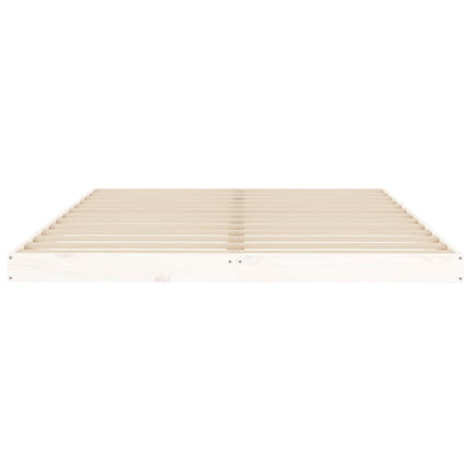 Giroletto senza Materasso Bianco 140x200 cm Legno Massello Pino