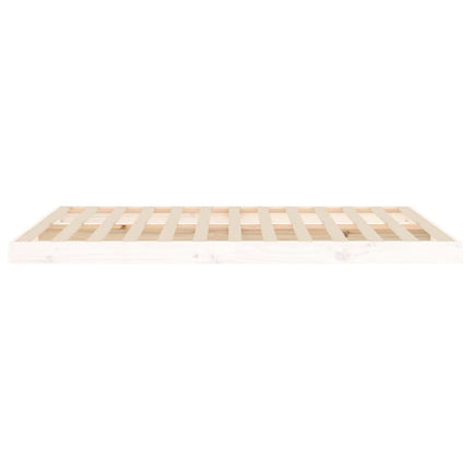 Letto senza Materasso Bianco 135x190 cm Legno Massello di Pino
