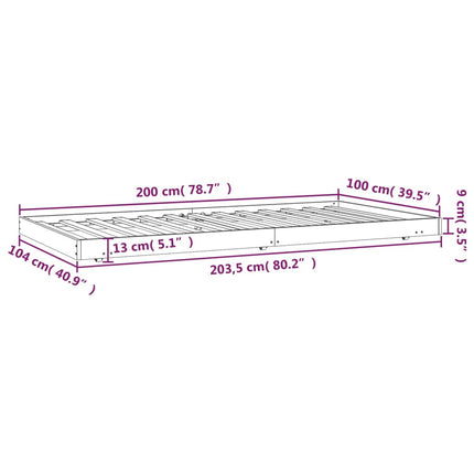 Giroletto Marrone Ambra 100x200 cm in Legno Massello di Pino