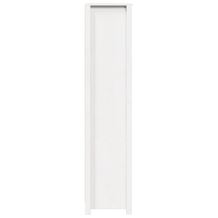 Credenza Bianca 80x35x154 cm in Legno Massello di Pino