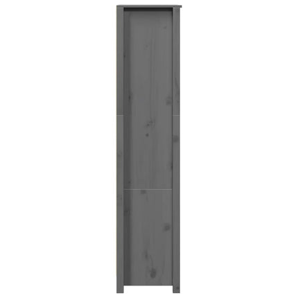 Credenza Grigio 80x35x154 cm in Legno Massello di Pino