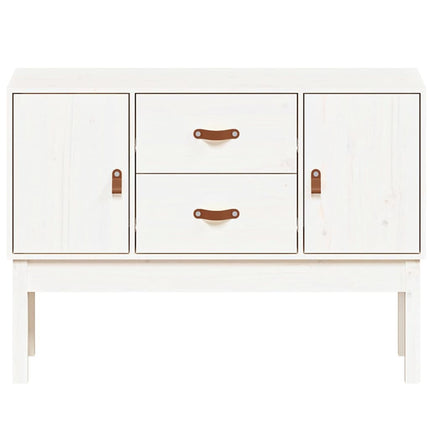 Credenza Bianca 110x40x78 cm in Legno Massello di Pino