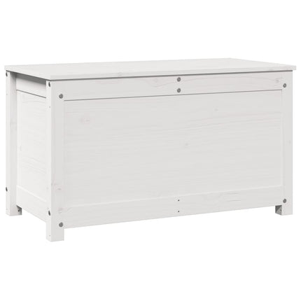 Contenitore Portaoggetti Bianco 80x40x45,5cm Massello di Pino