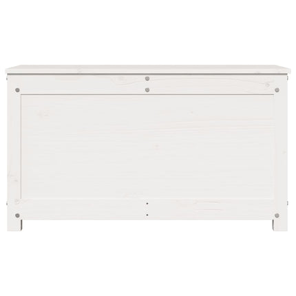 Contenitore Portaoggetti Bianco 80x40x45,5cm Massello di Pino