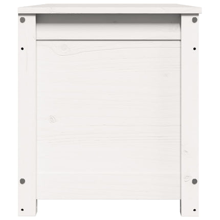Contenitore Portaoggetti Bianco 80x40x45,5cm Massello di Pino