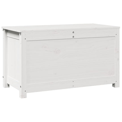 Contenitore Portaoggetti Bianco 80x40x45,5cm Massello di Pino