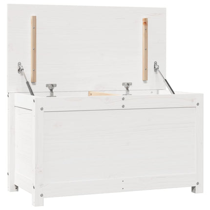 Contenitore Portaoggetti Bianco 80x40x45,5cm Massello di Pino