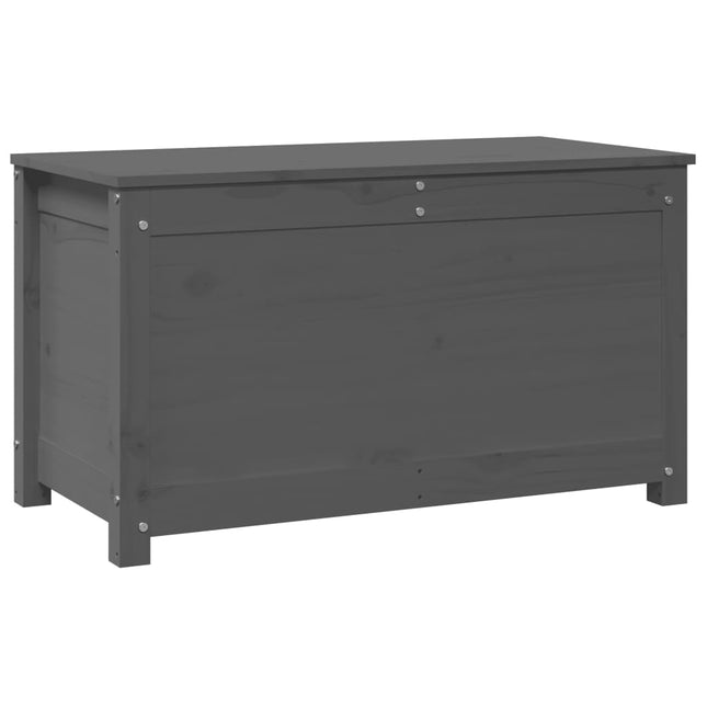 Contenitore Portaoggetti Grigio 80x40x45,5cm Massello di Pino