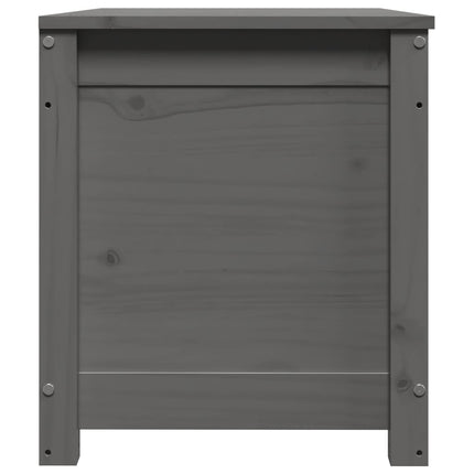 Contenitore Portaoggetti Grigio 80x40x45,5cm Massello di Pino