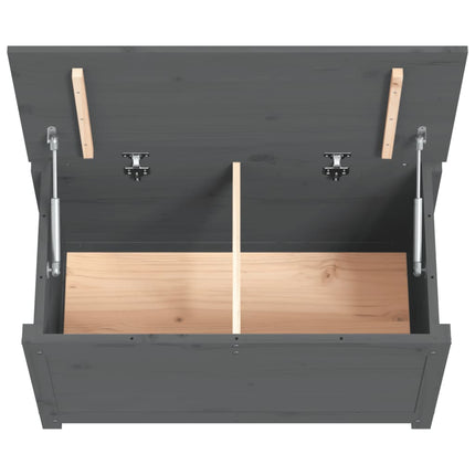 Contenitore Portaoggetti Grigio 80x40x45,5cm Massello di Pino