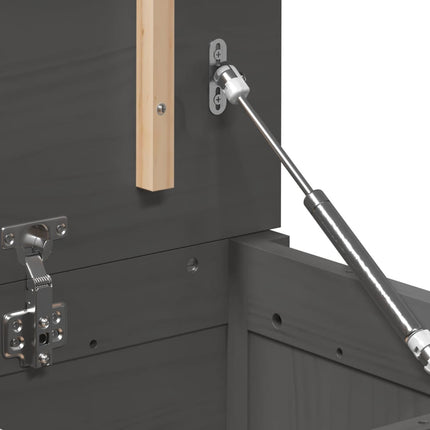 Contenitore Portaoggetti Grigio 80x40x45,5cm Massello di Pino