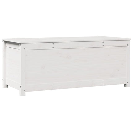 Contenitore Portaoggetti Bianco 110x50x45,5cm Massello di Pino