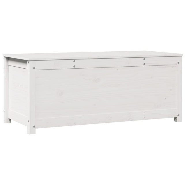 Contenitore Portaoggetti Bianco 110x50x45,5cm Massello di Pino
