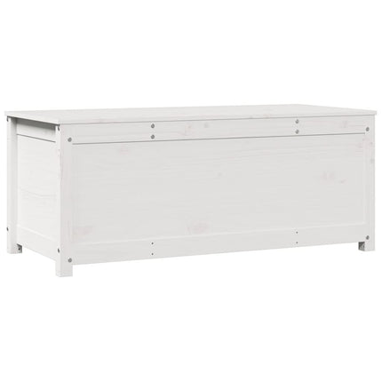 Contenitore Portaoggetti Bianco 110x50x45,5cm Massello di Pino