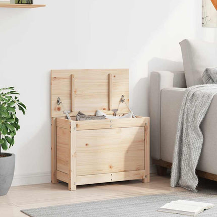 Contenitore Portaoggetti 60x32x45,5 cm Legno Massello Pino