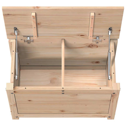 Contenitore Portaoggetti 60x32x45,5 cm Legno Massello Pino