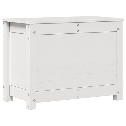 Contenitore Portaoggetti Bianco 60x32x45,5cm Massello di Pino