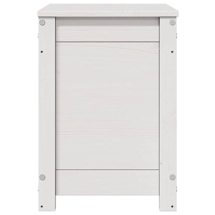 Contenitore Portaoggetti Bianco 60x32x45,5cm Massello di Pino