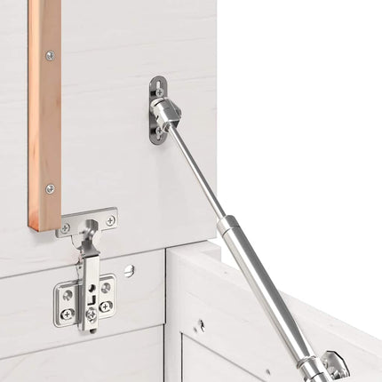Contenitore Portaoggetti Bianco 60x32x45,5cm Massello di Pino