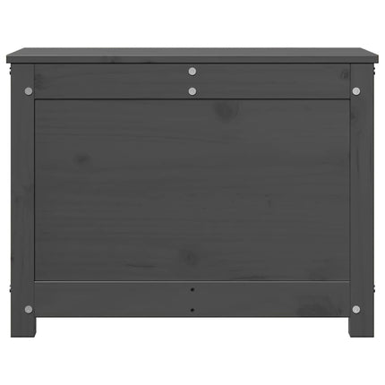 Contenitore Portaoggetti Grigio 60x32x45,5cm Massello di Pino