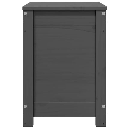 Contenitore Portaoggetti Grigio 60x32x45,5cm Massello di Pino