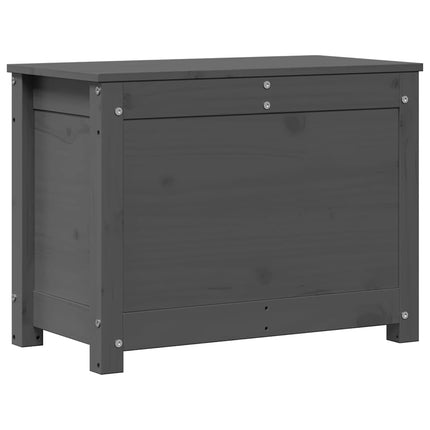 Contenitore Portaoggetti Grigio 60x32x45,5cm Massello di Pino